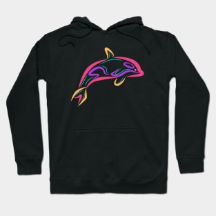 Dolphins with monoline style Hoodie